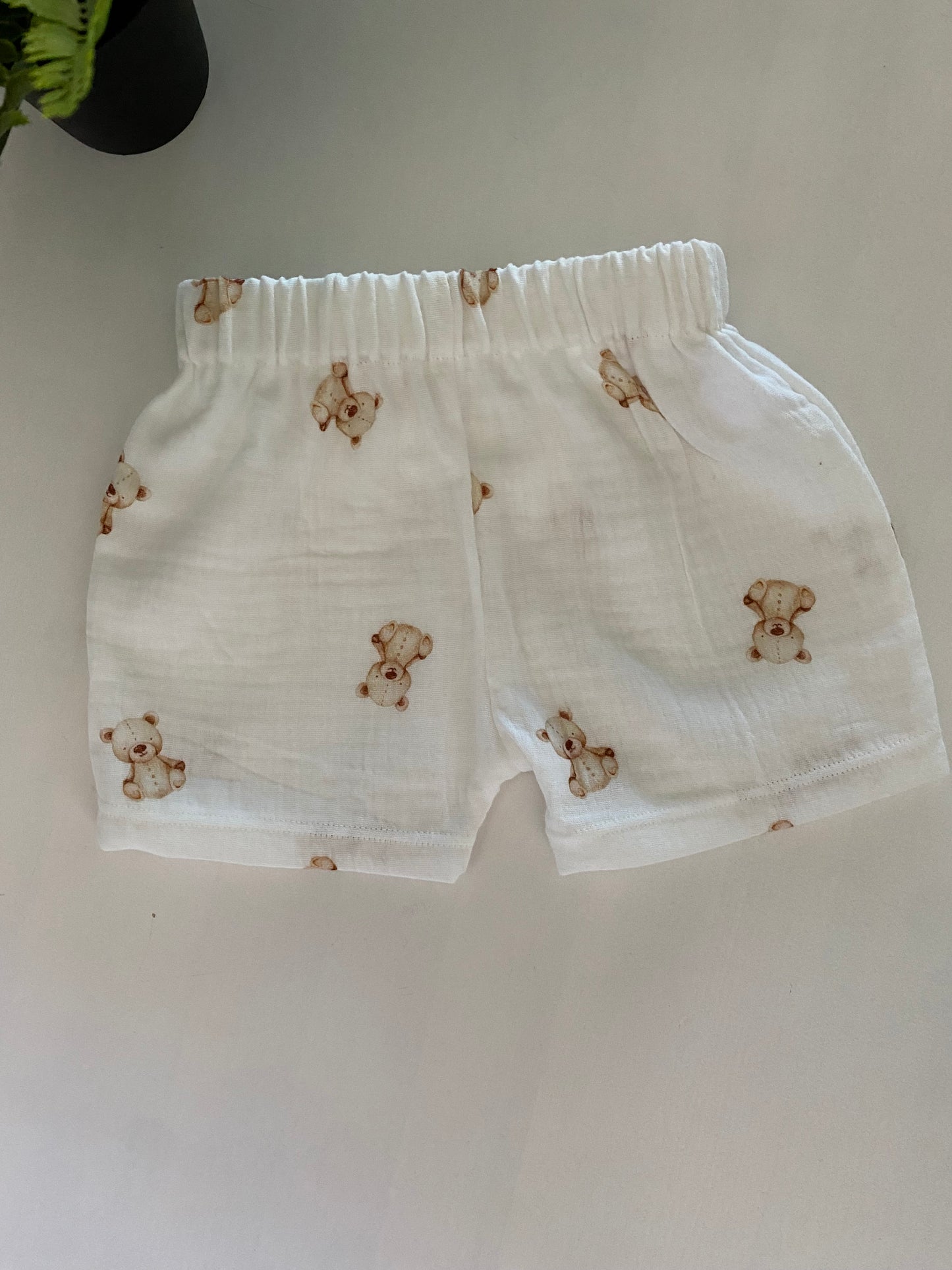 Hydrofiel shortje Teddybeertjes