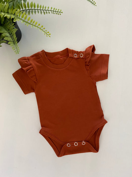 Ruffle romper Brique