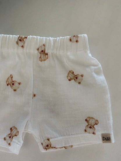 Hydrofiel shortje Teddybeertjes