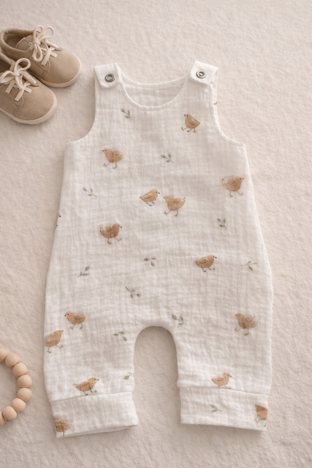 Hydrofiel tuinbroekje vogeltjes