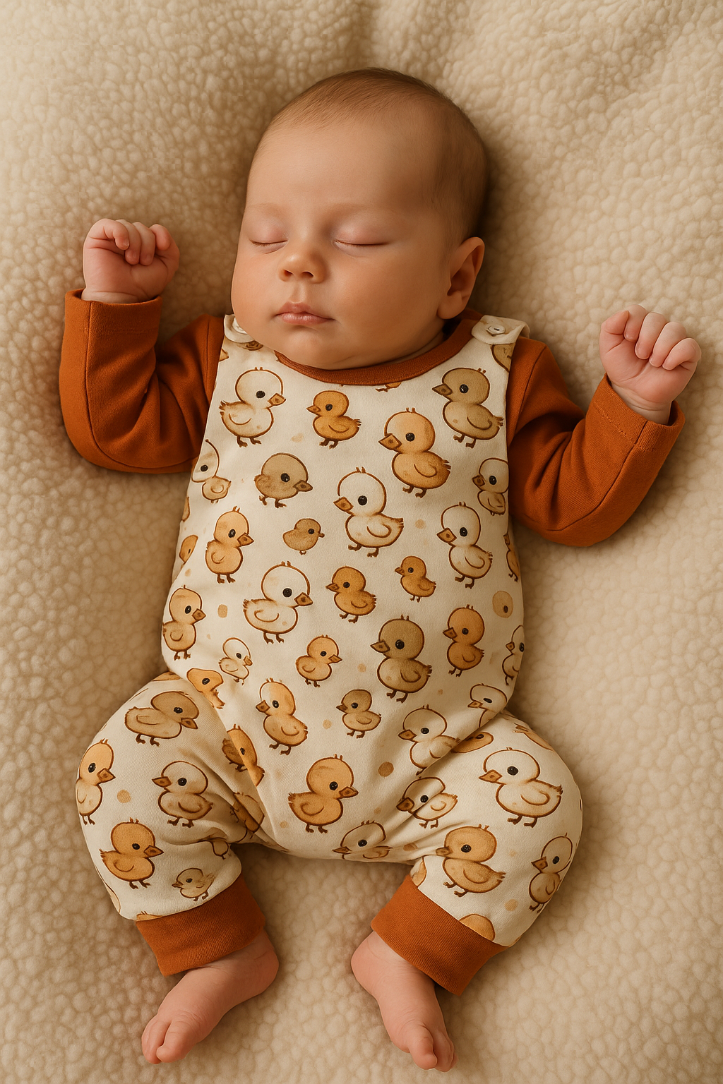 Setje tuinbroekje kuikentjes