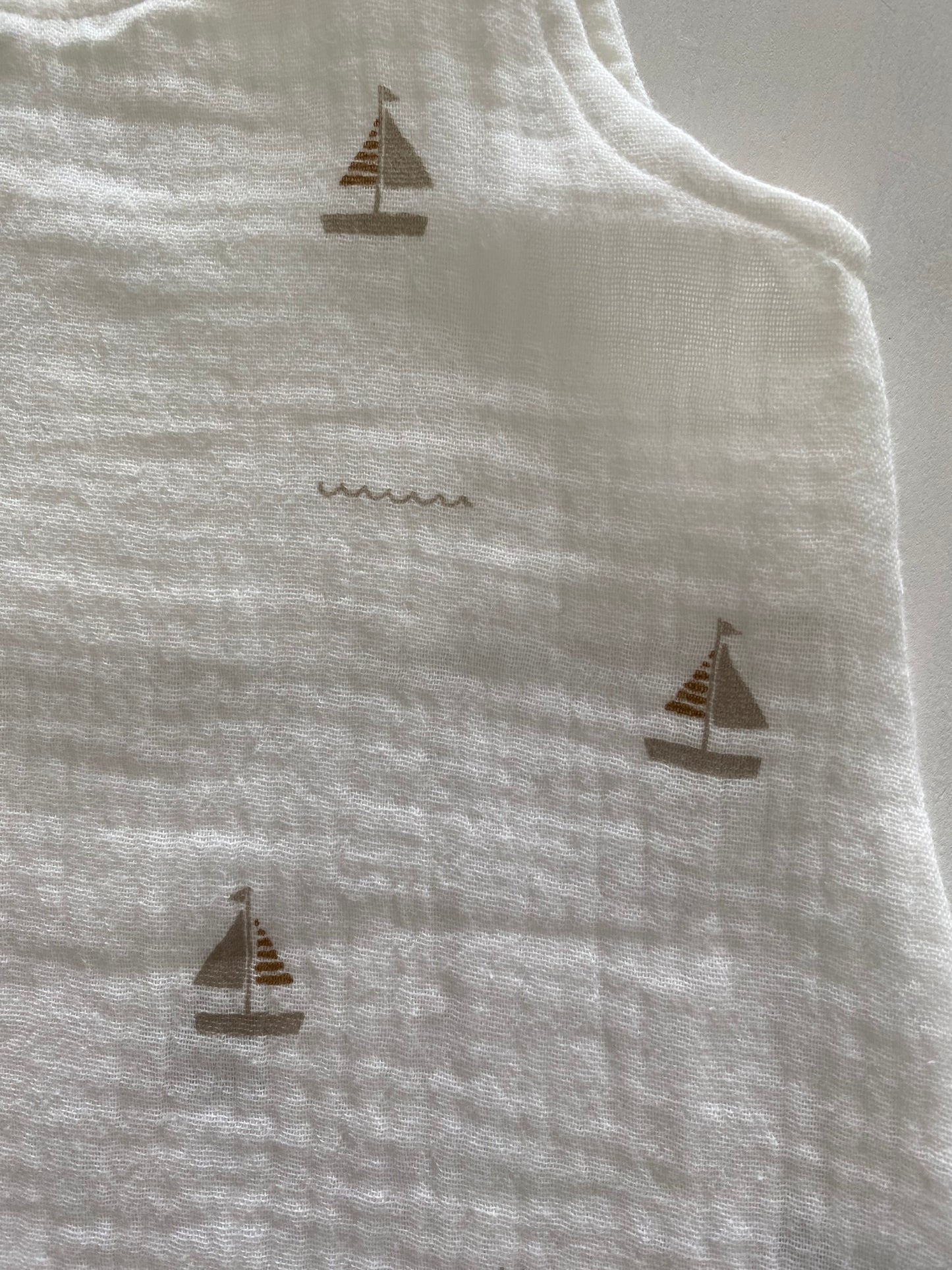 Hydrofiel tuinbroekje zeilbootjes