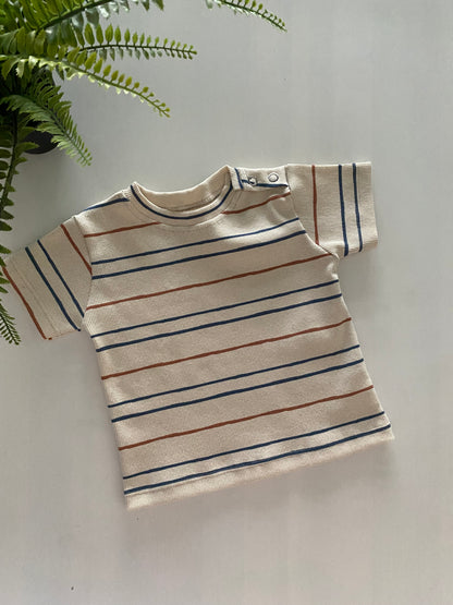 T-shirt ribstof streepjes