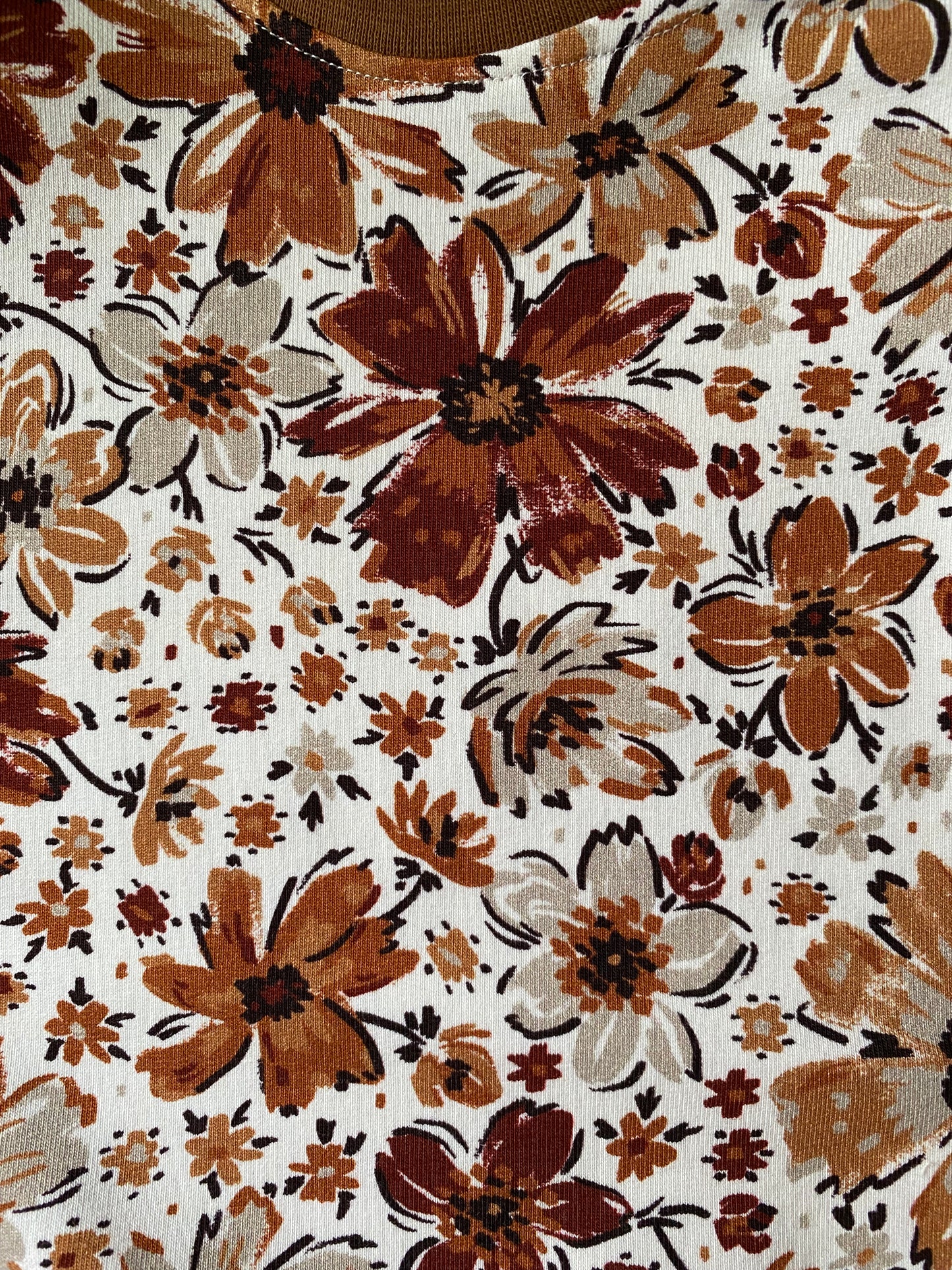 Ruffle sweater Retro Bloemen