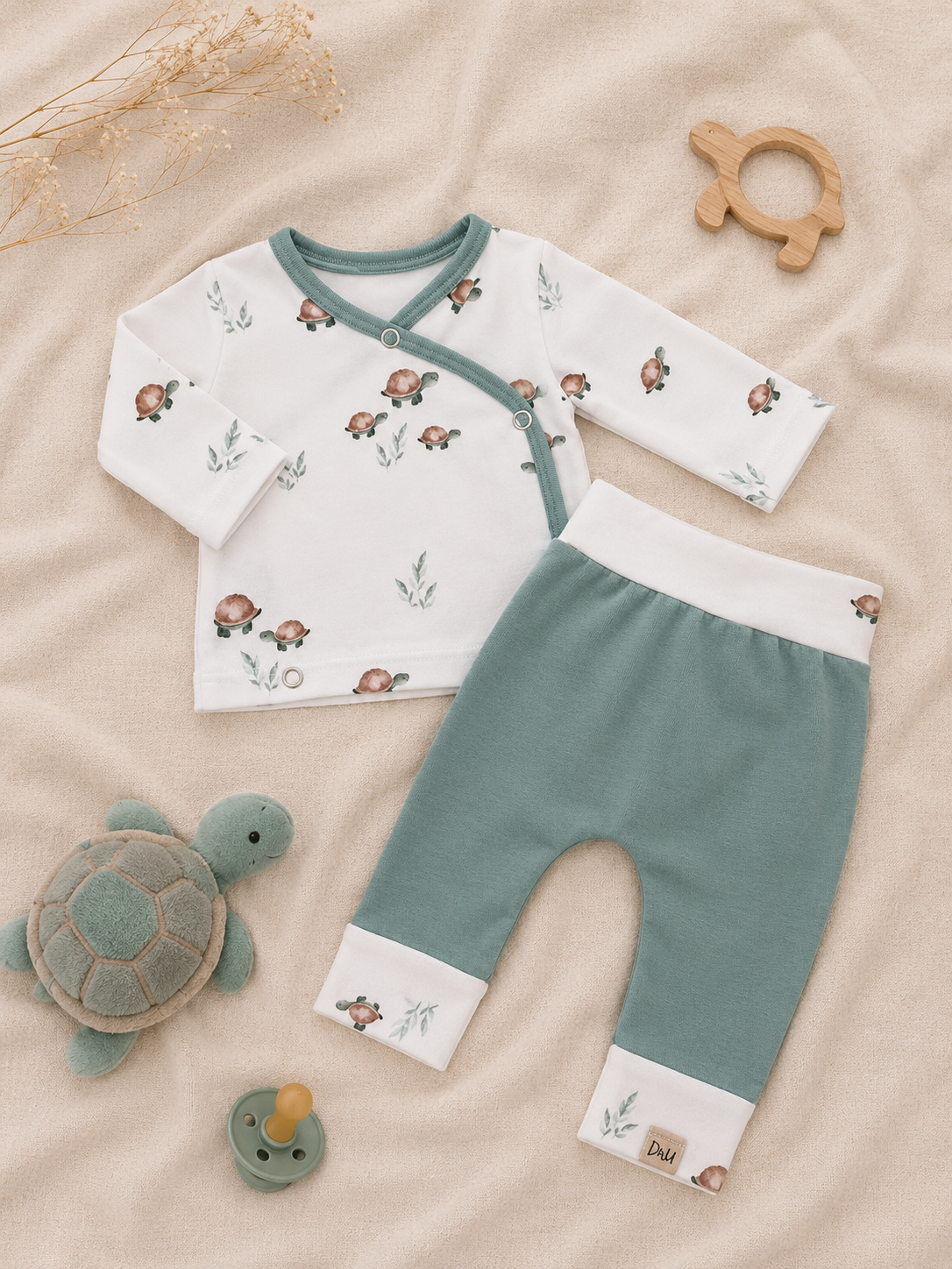 Overslag shirtje schildpadjes