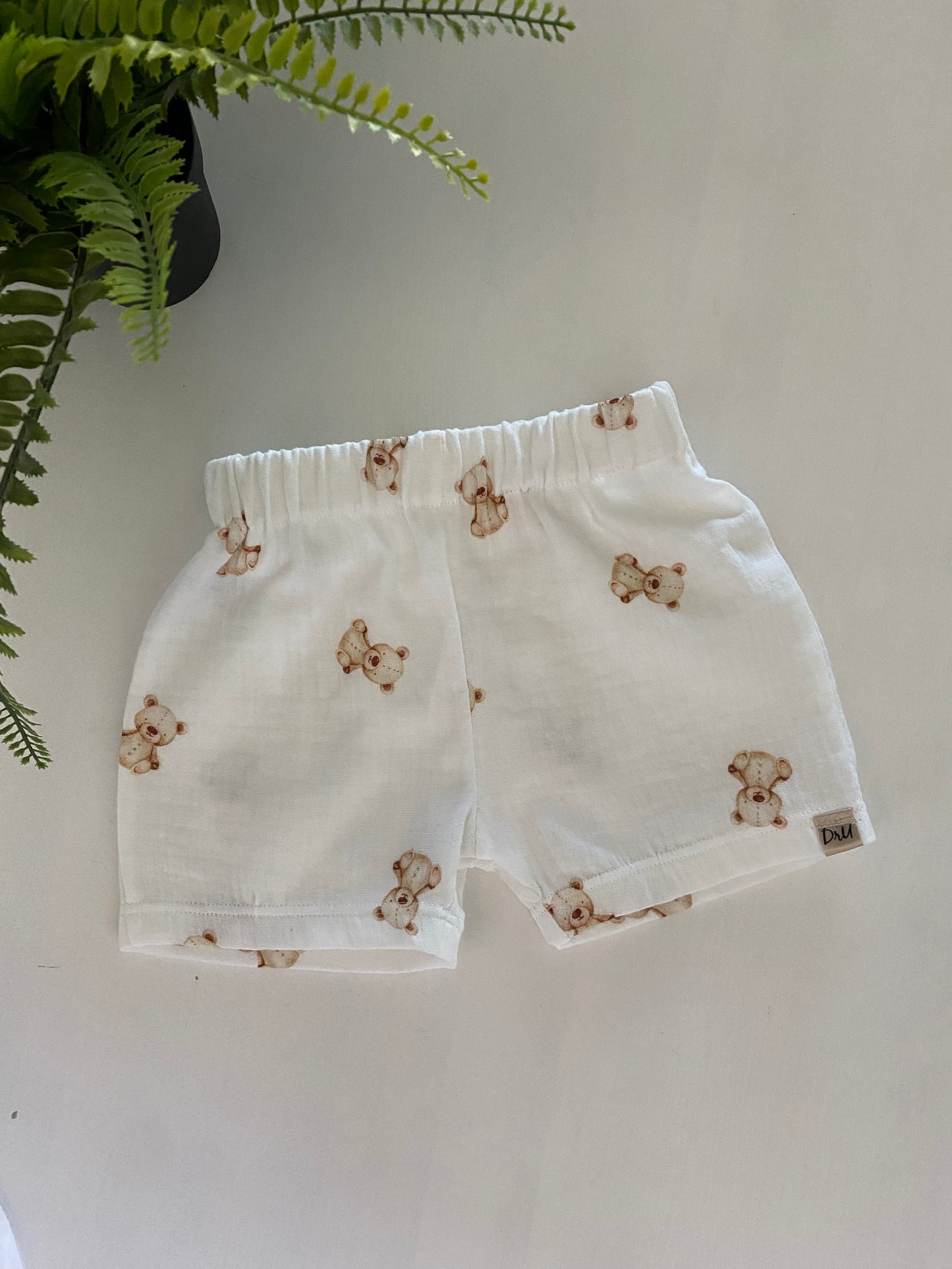 Hydrofiel shortje Teddybeertjes
