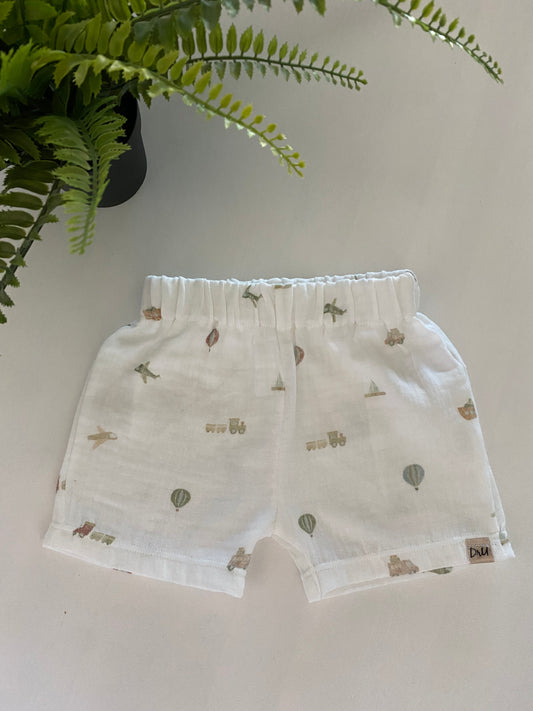 Hydrofiel shortje Kleine Voertuigjes