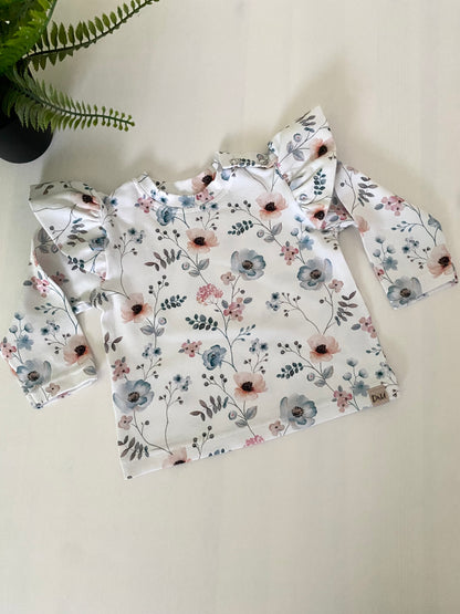 Ruffle longsleeve klaproosjes