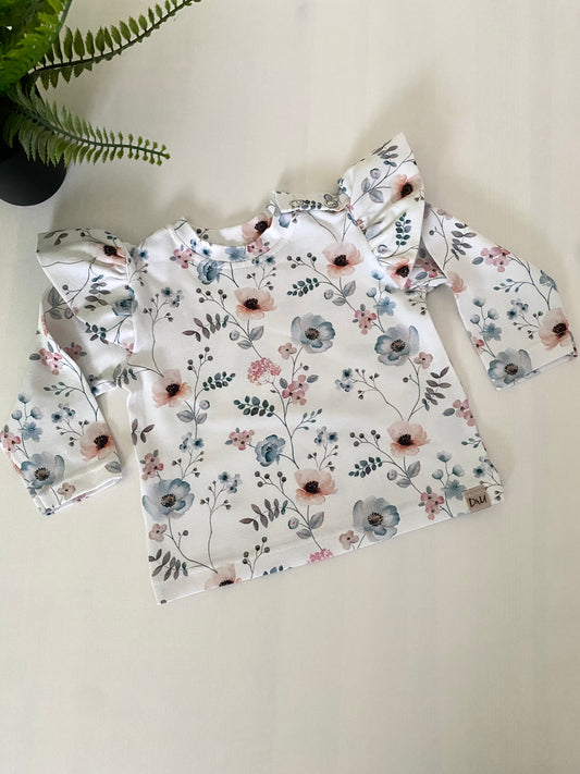 Ruffle longsleeve klaproosjes