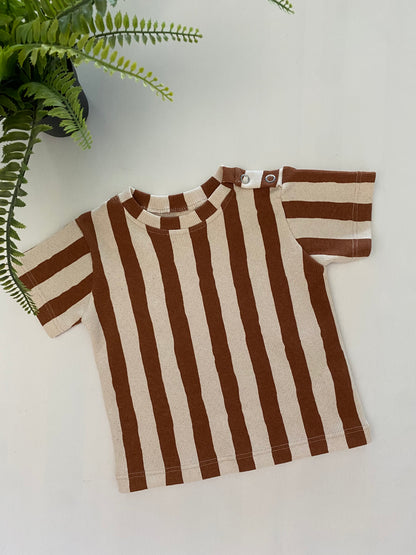 T-shirt ribstof strepen
