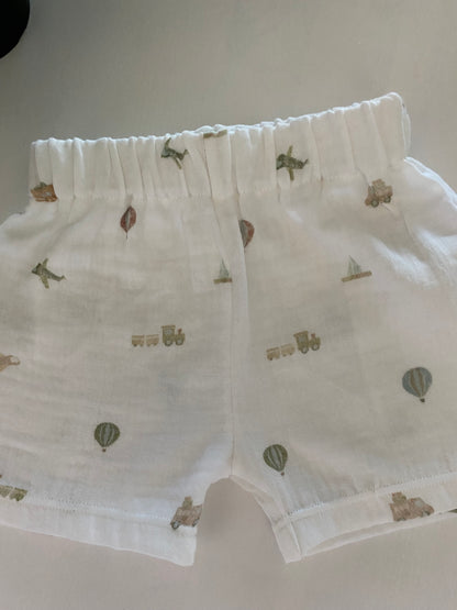 Hydrofiel shortje Kleine Voertuigjes
