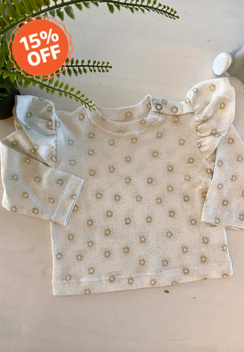 Longsleeve Ruffle Sparkle Stars (Sale)