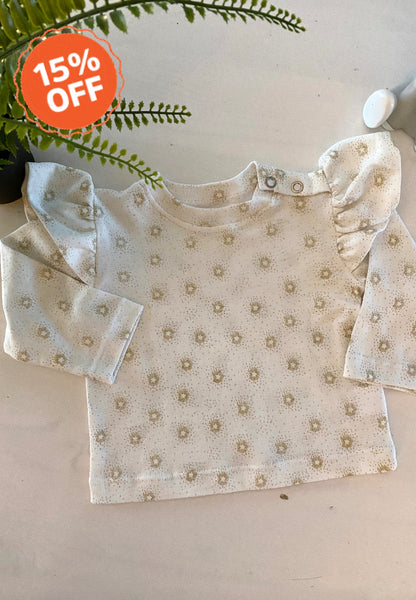 Longsleeve Ruffle Sparkle Stars (Sale)