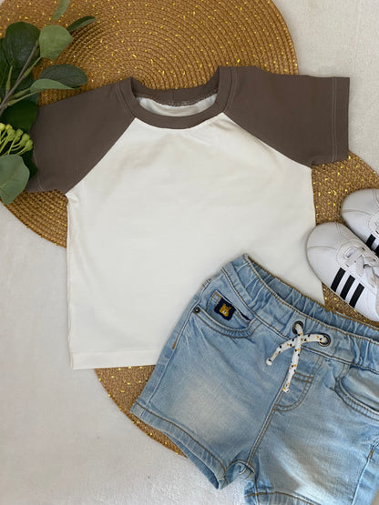 T-shirt Baseball taupe