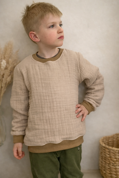 Sweater Hydrofiel zandbeige