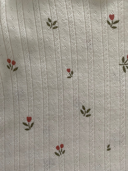 Ruffle t-shirt roze tulpjes