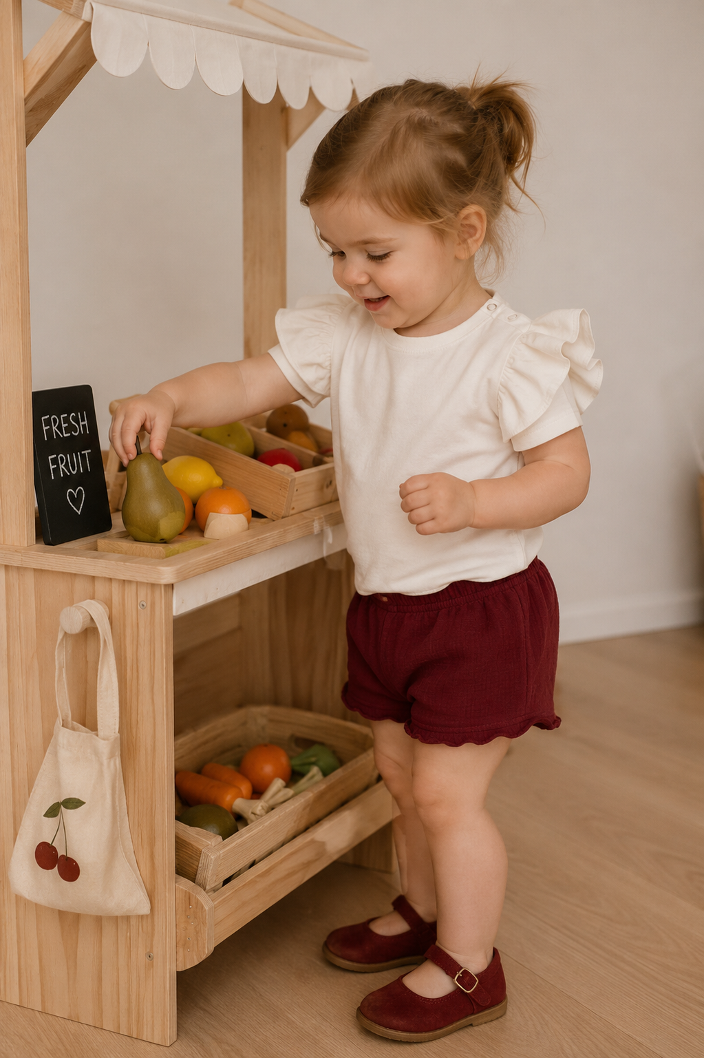 Ruffle t-shirt Ecru