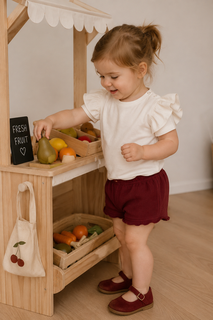 Ruffle t-shirt Ecru