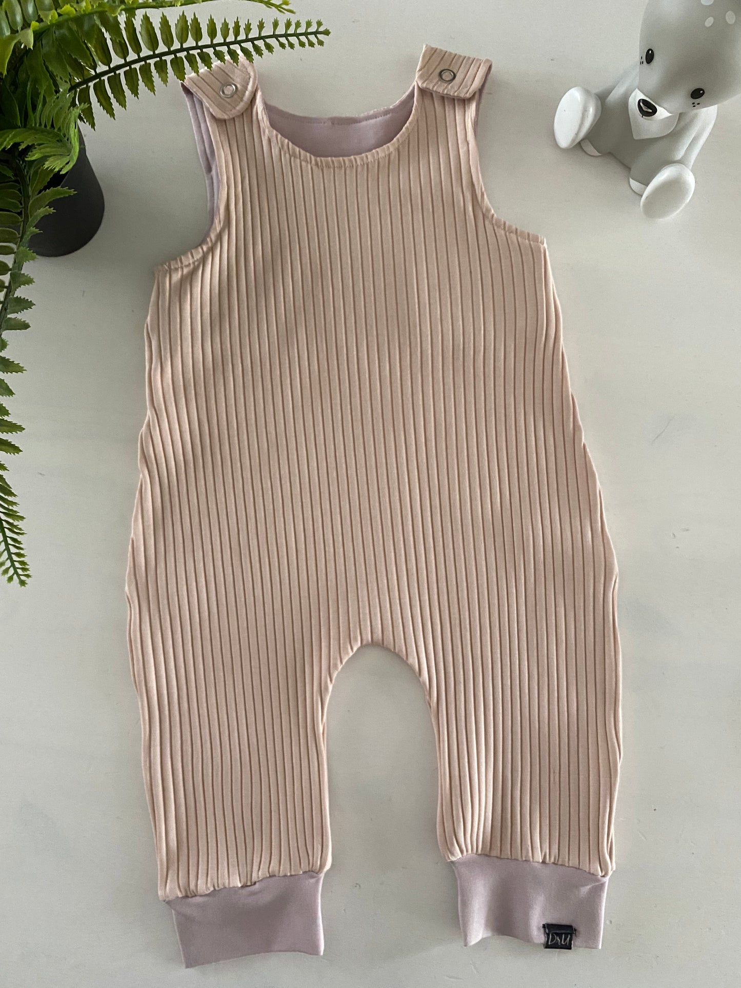 Dungarees Rib old pink