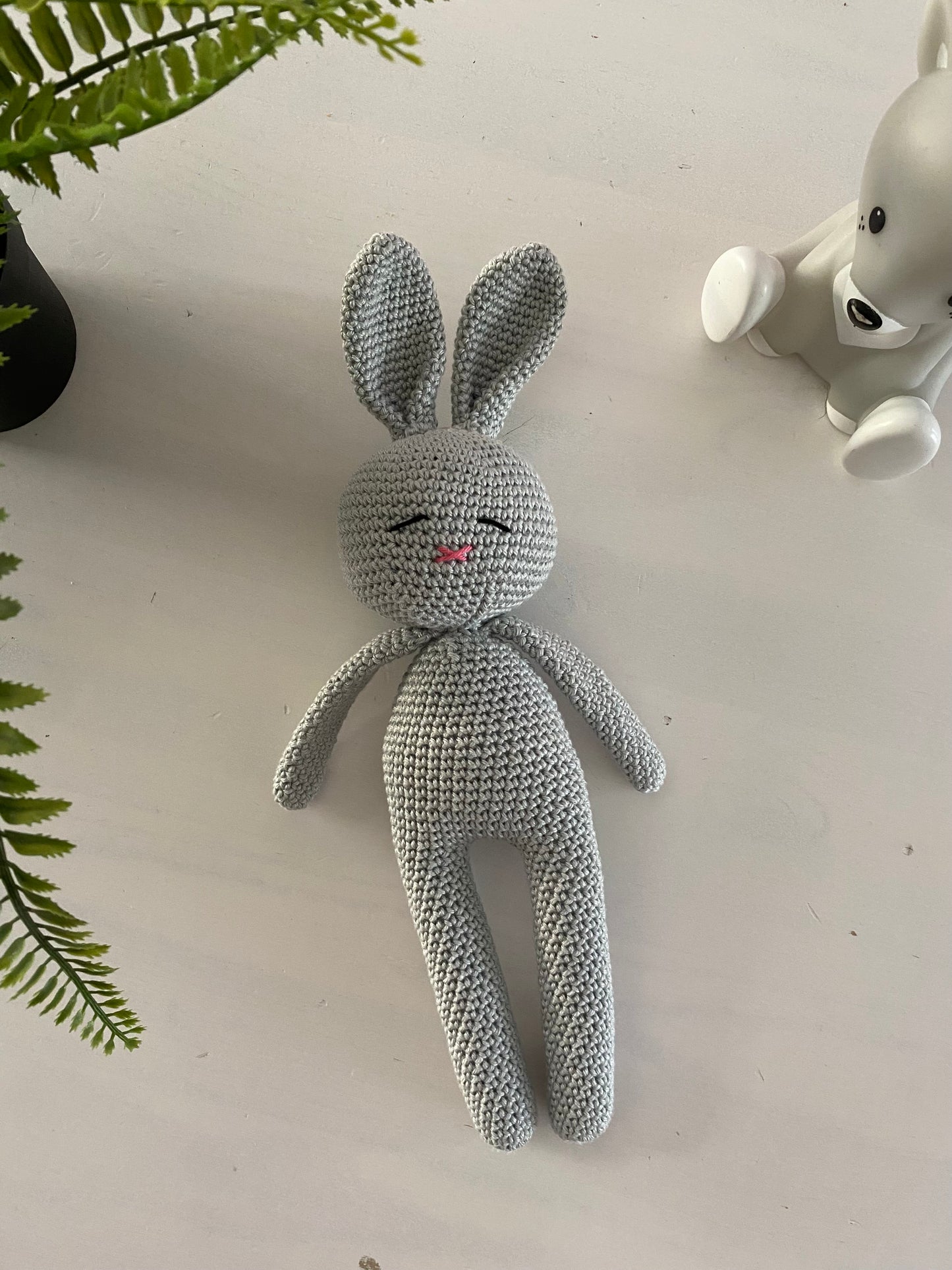 Cuddly toy bunny light gray