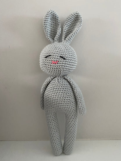 Cuddly toy bunny light gray