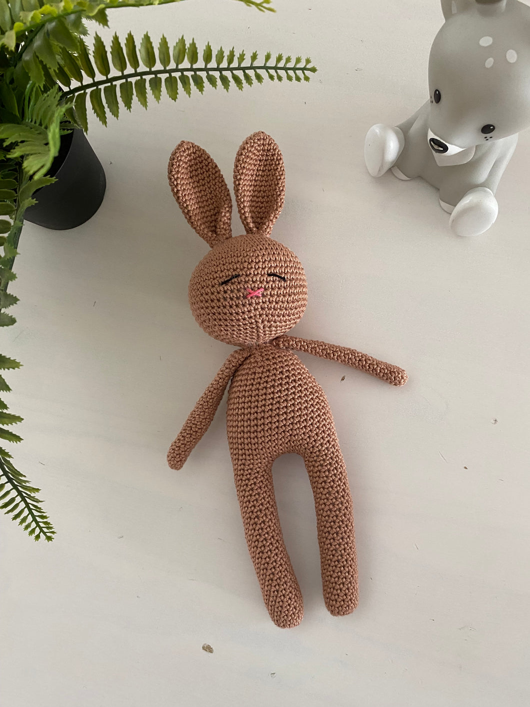 Cuddly toy bunny light brown