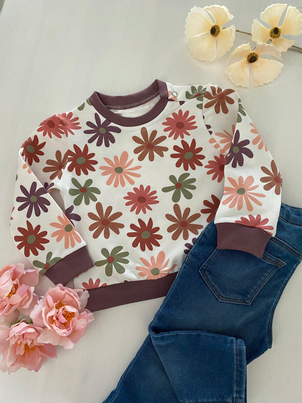 Sweater Kleurijke Madeliefjes