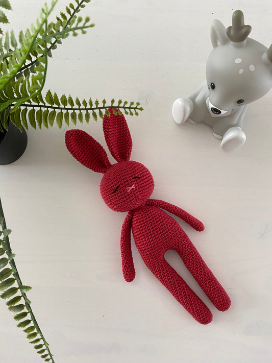 Lapin câlin rouge vin