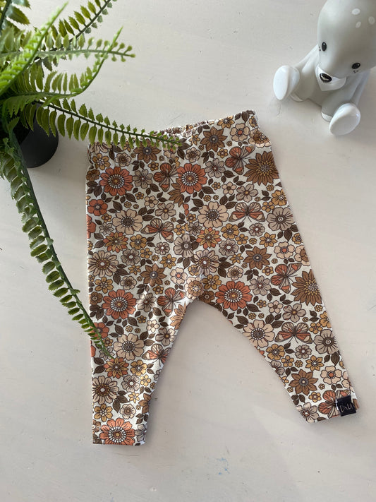 Legging Flowers Ecru