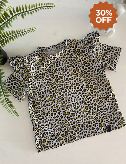 Ruffle t-shirt Leopard