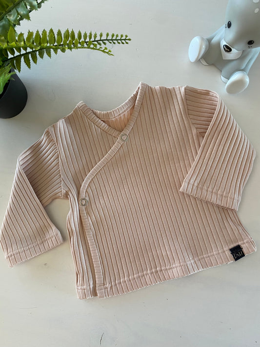 Wrap shirt Rib old light pink