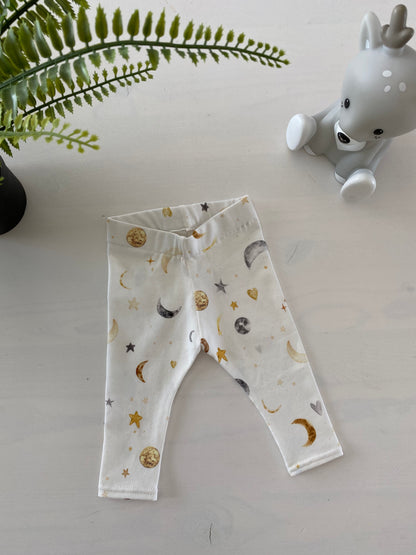 Newborn leggings Stars and Moon, Size 44