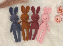 Load image into Gallery viewer, Cuddly toy bunny jeans blue
