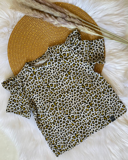 Ruffle t-shirt Leopard