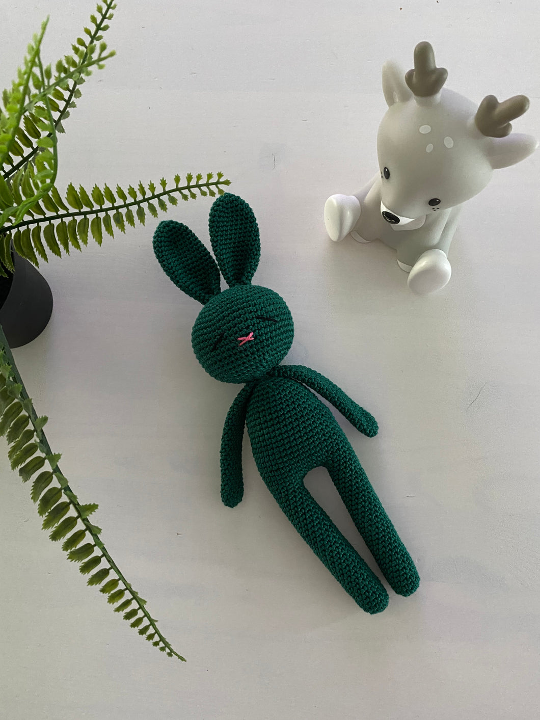 Cuddly toy Bunny dark green