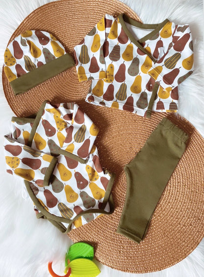 Newborn leggings Olive, Size 48