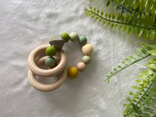 Load image into Gallery viewer, Teething ring green silicone pearls
