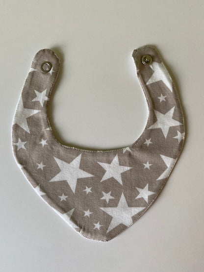 Drool Bib Stars Taupe