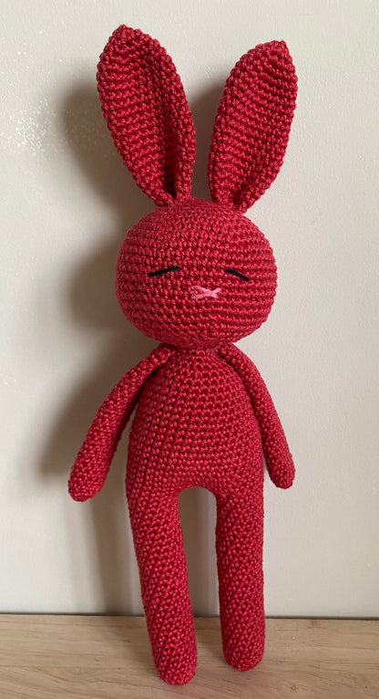 Lapin câlin rouge vin