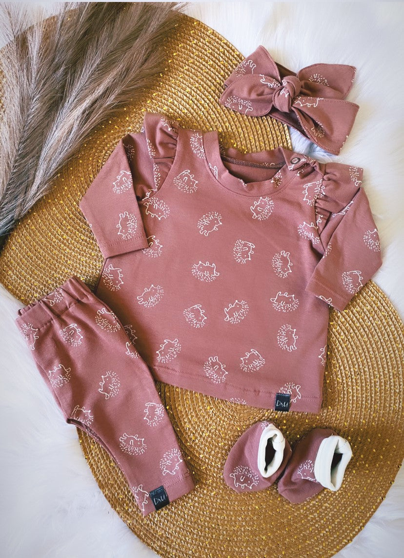 Newborn Legging Pink Hedgehogs (SALE)